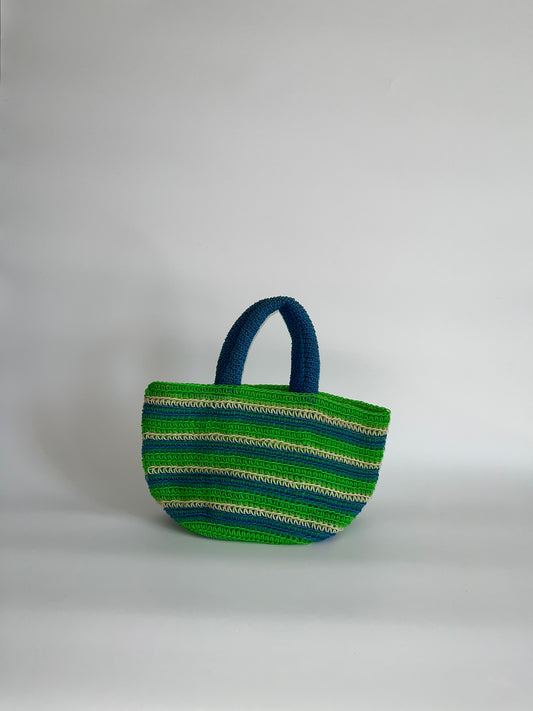 N°21SC - SAC CROCHET STRIE XS - MINI - multicolors