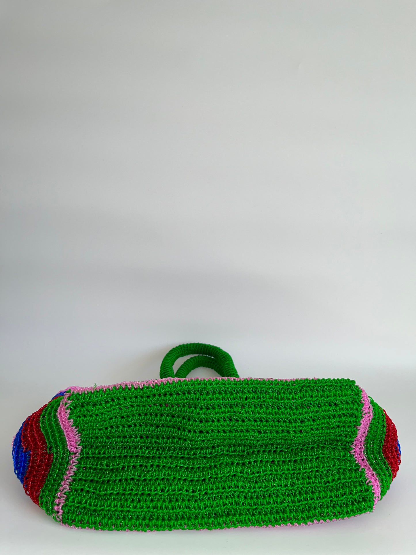 N°26SC - SAC CROCHET STRI XL - TRES GRAND - multicolors