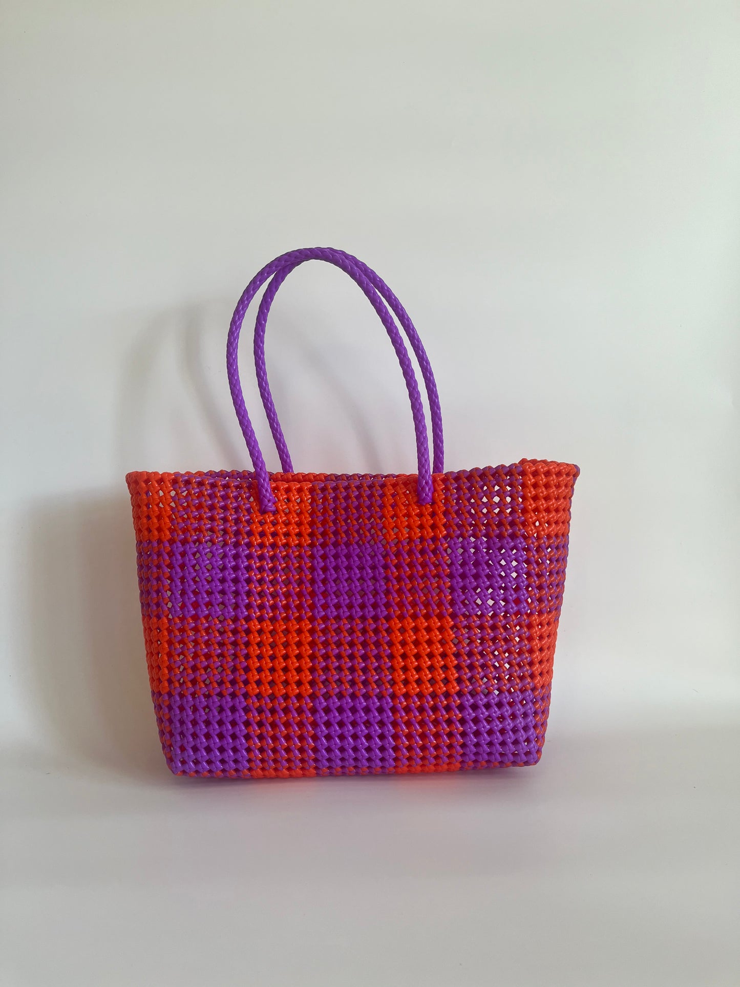 N°89L - SAC COLORÉ - GRAND - violet & orange