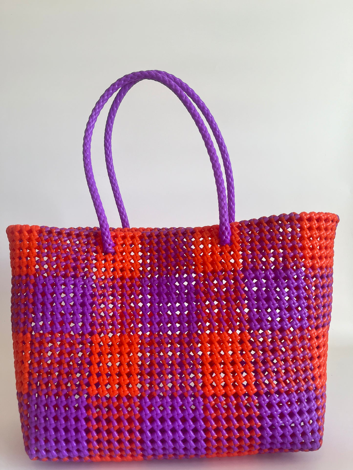 N°89L - SAC COLORÉ - GRAND - violet & orange