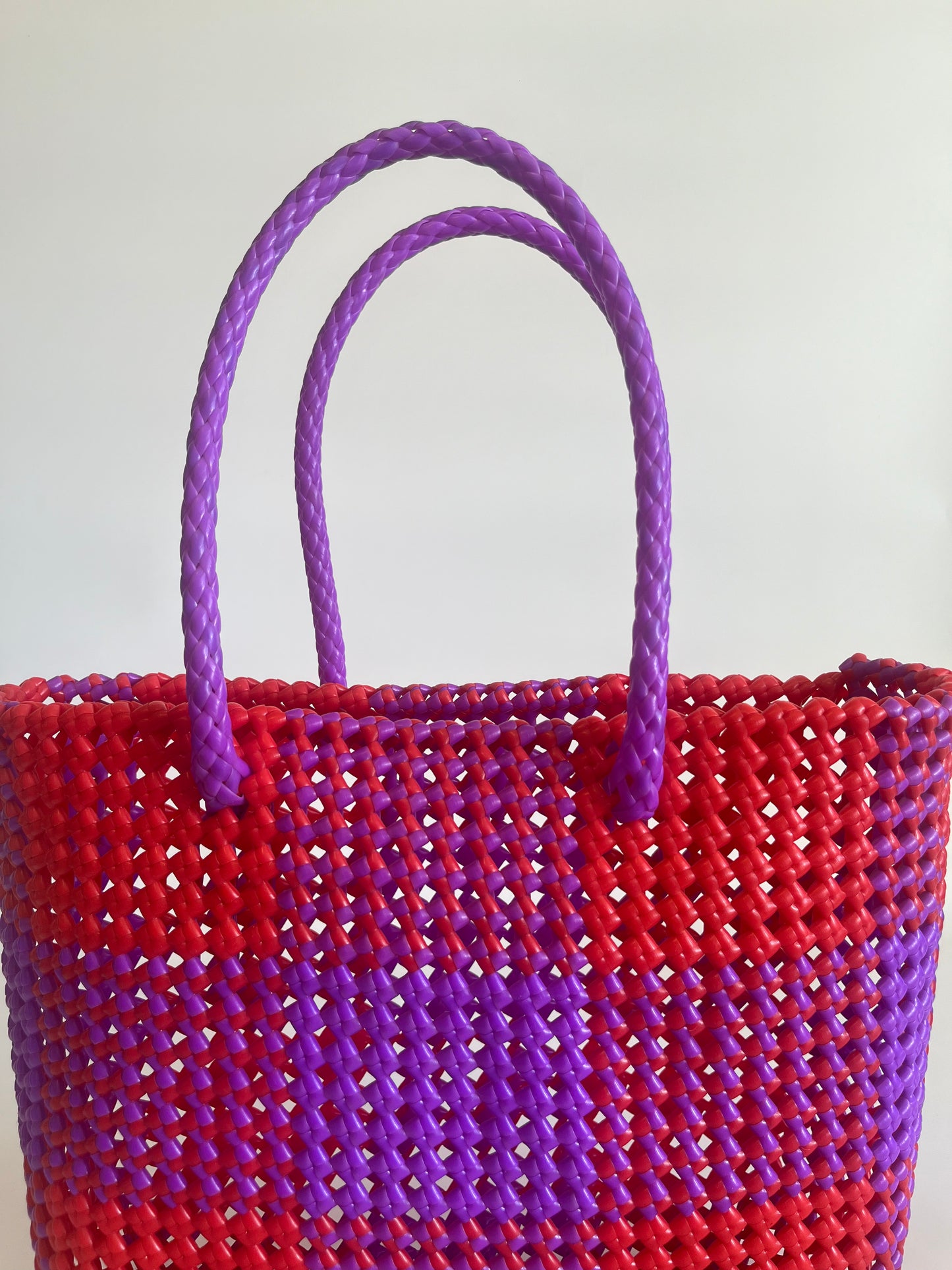 N°8M - SAC COLORÉ - MOYEN - rouge & violet