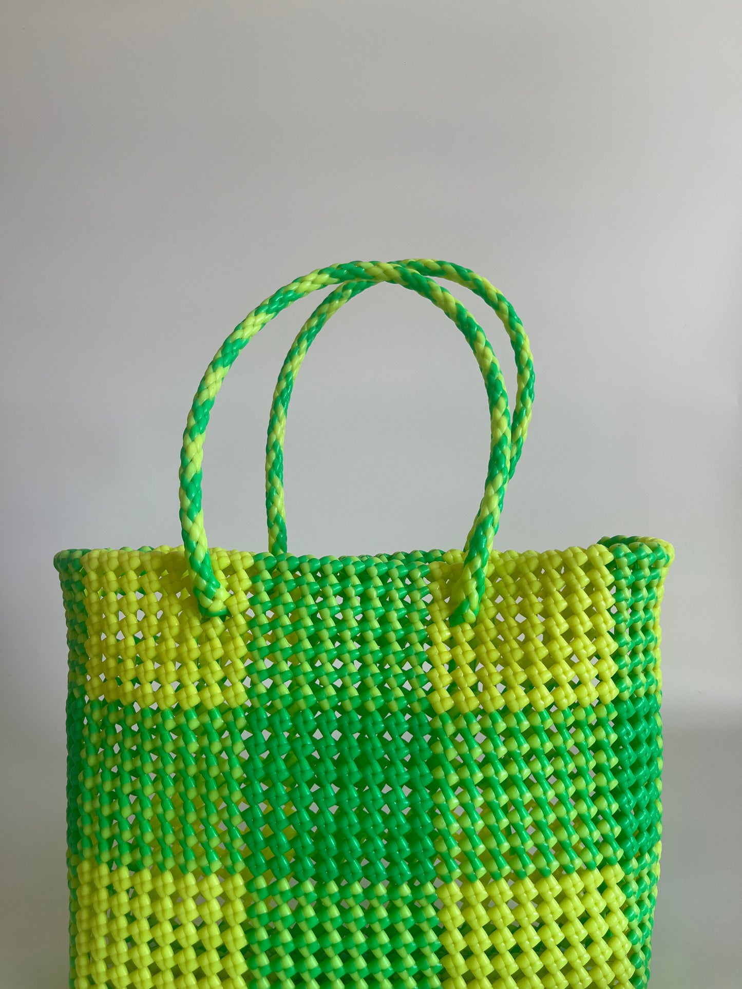 N°29M - SAC COLORÉ - MOYEN - jaune fluo & vert fluo