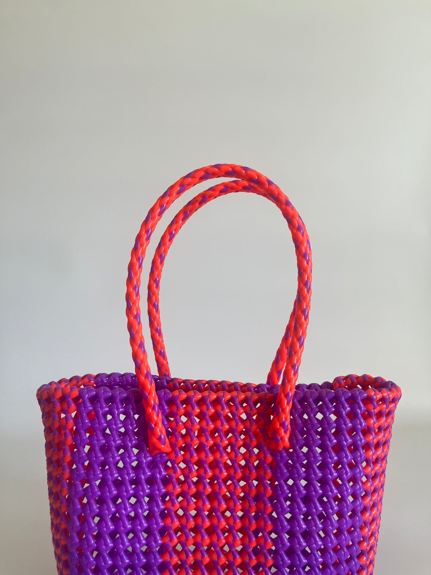 N°213S bis - SAC COLORÉ - PETIT - violet & orange fluo