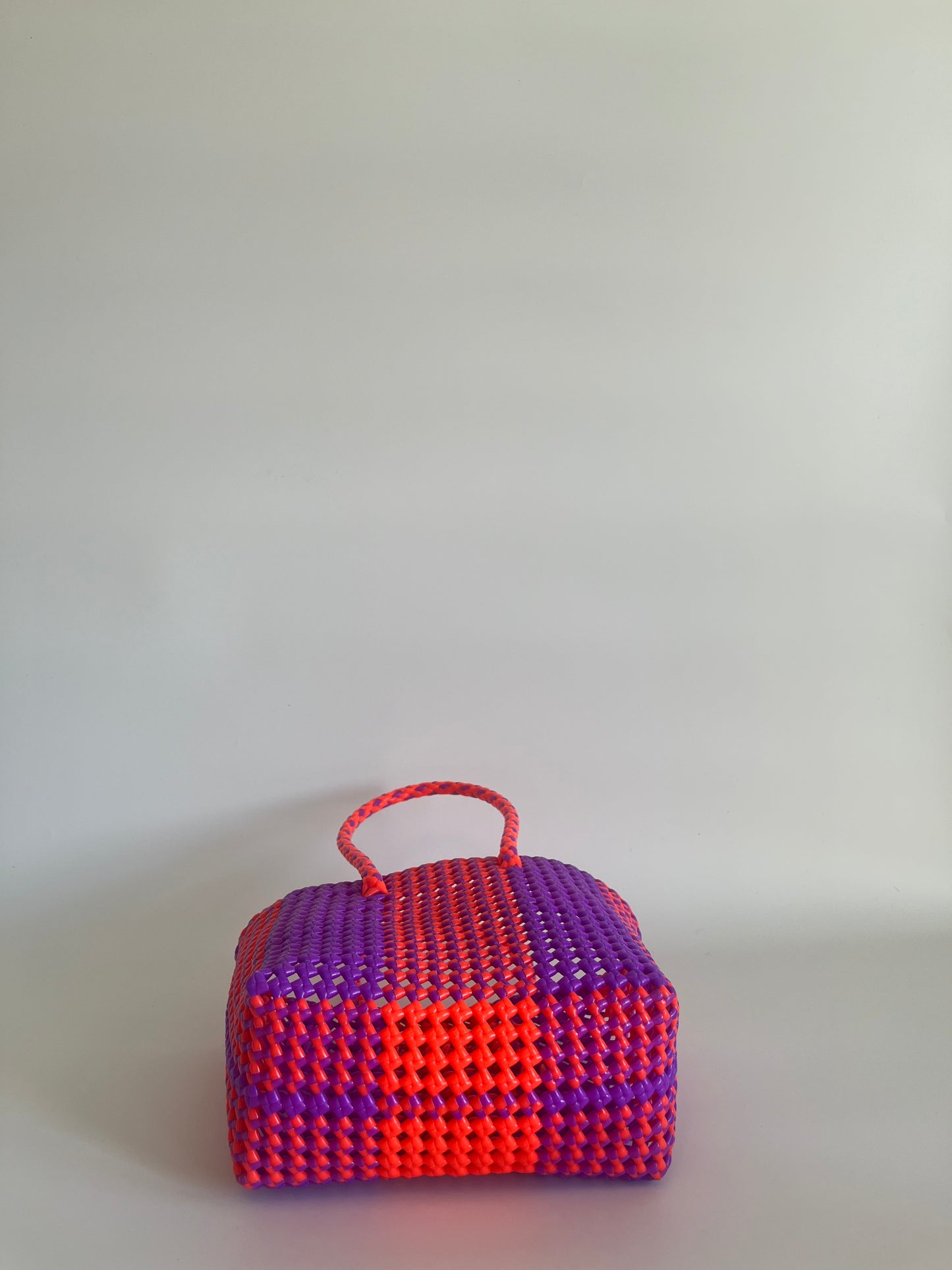 N°213S bis - SAC COLORÉ - PETIT - violet & orange fluo