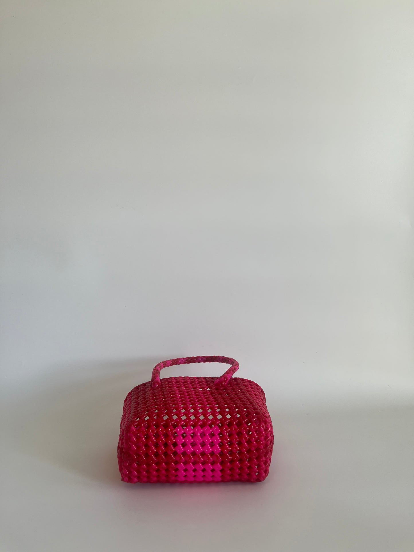 N°114XS - SAC COLORÉ - MINI - rose fluo & rouge