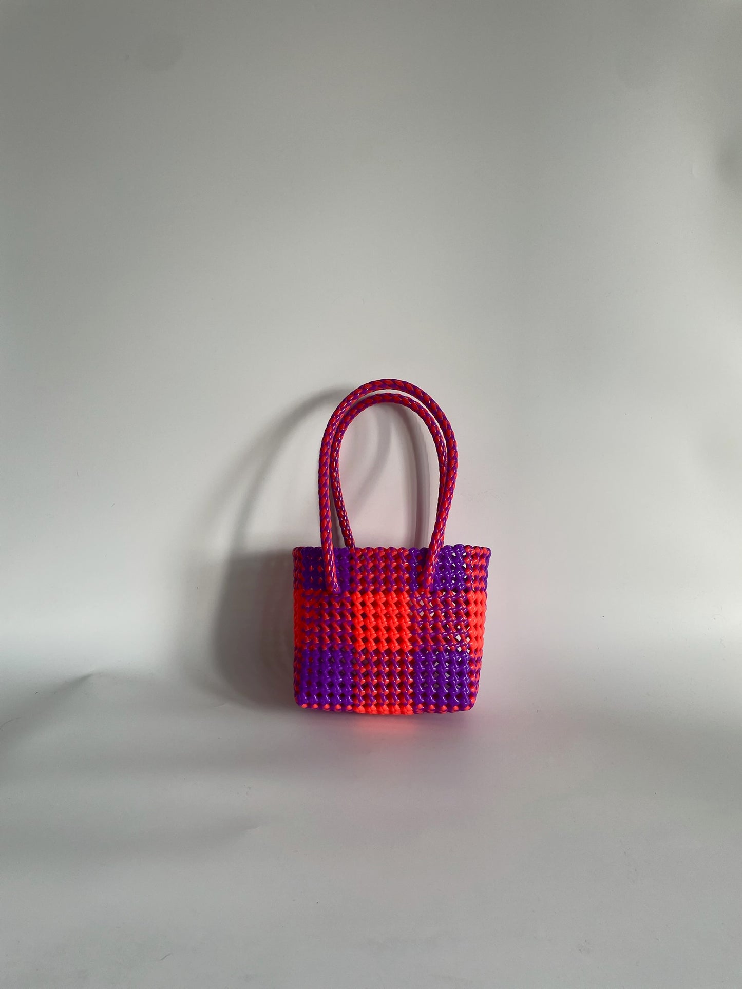 N°213XS - SAC COLORÉ - MINI - violet & orange fluo