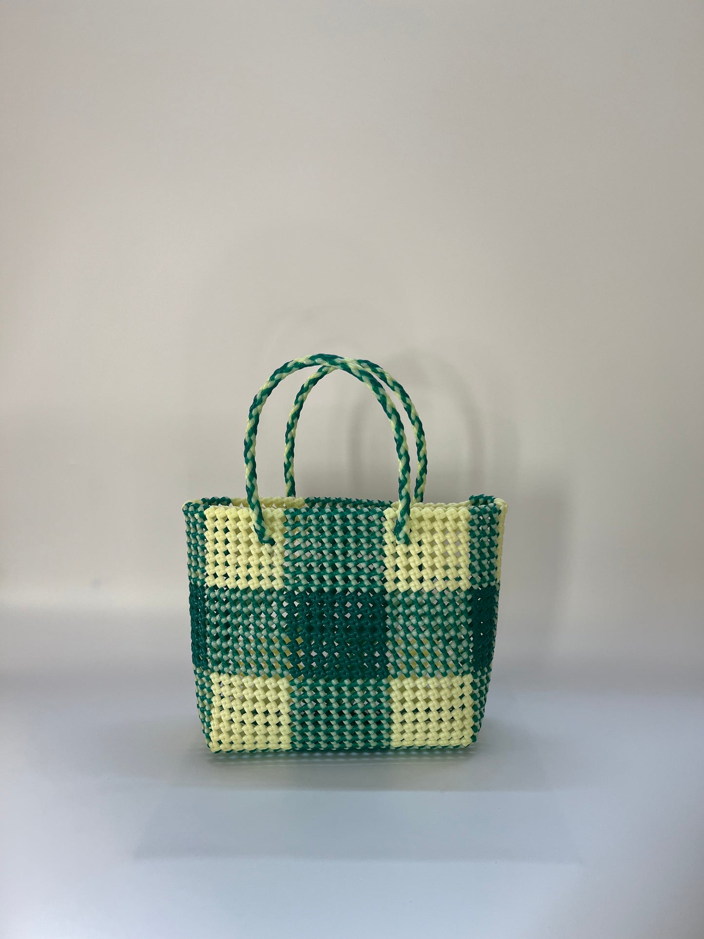 N°54M - SAC COLORÉ - MOYEN - vert foncé & écru