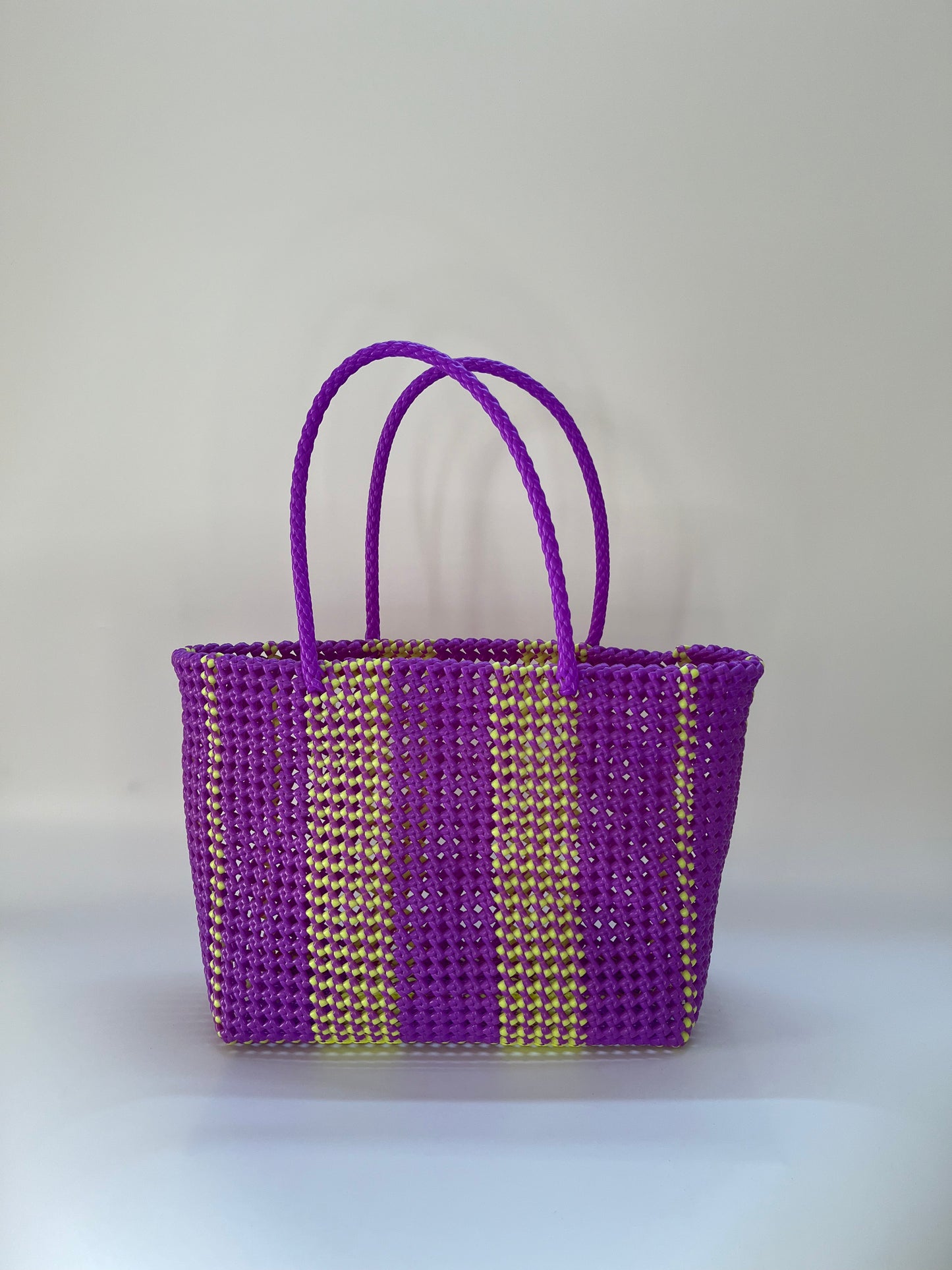 N°7L bis - SAC COLORÉ - GRAND - jaune fluo & violet