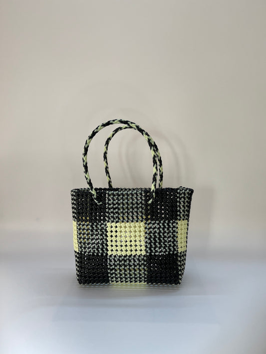 N°34M - SAC COLORÉ - MOYEN - noir & écru