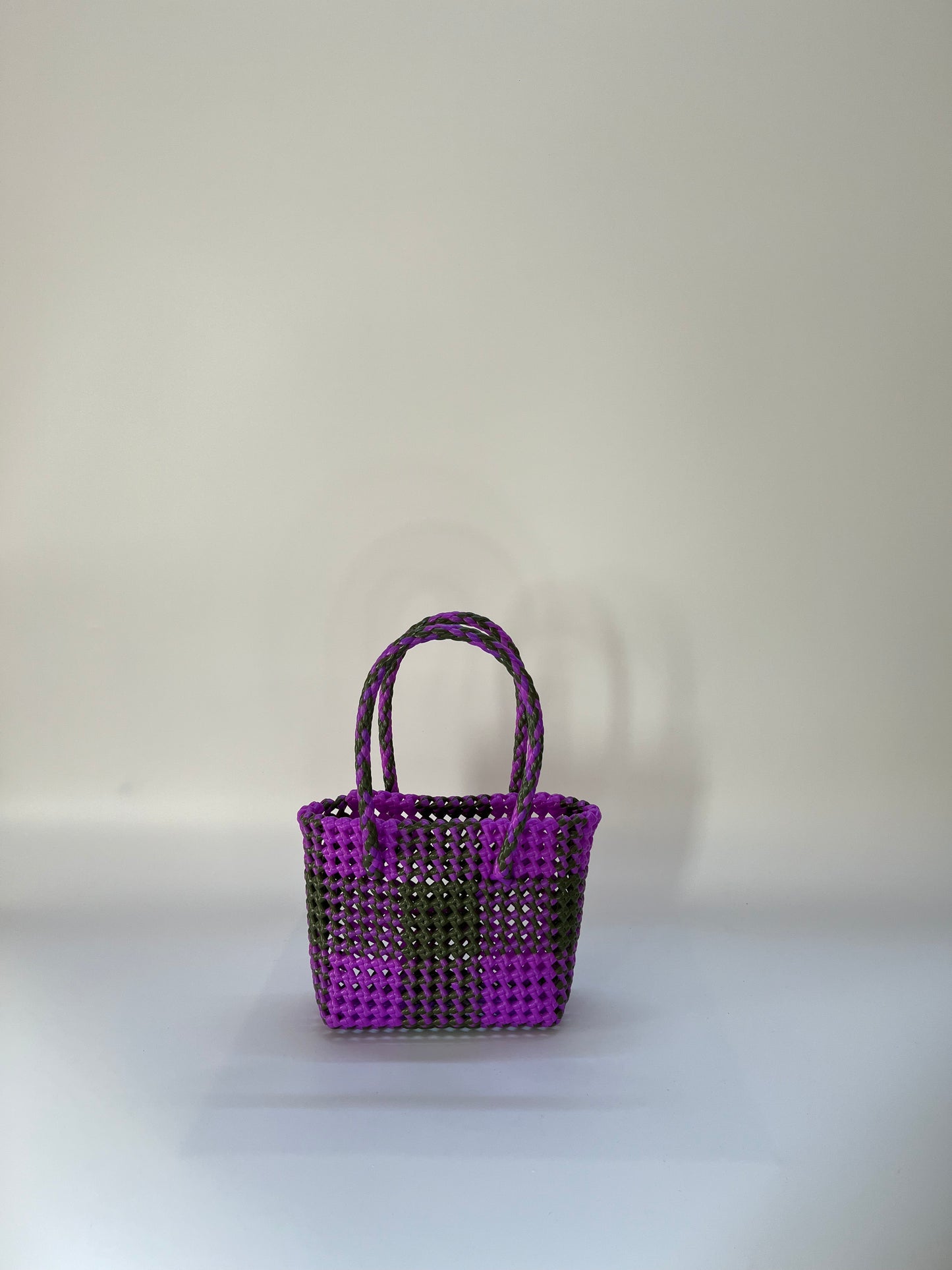 N°96XS - SAC COLORÉ - MINI - kaki & violet