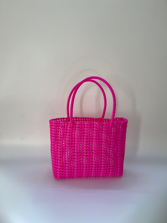 N°26M bis - SAC COLORÉ - MOYEN - rose clair & rose fluo