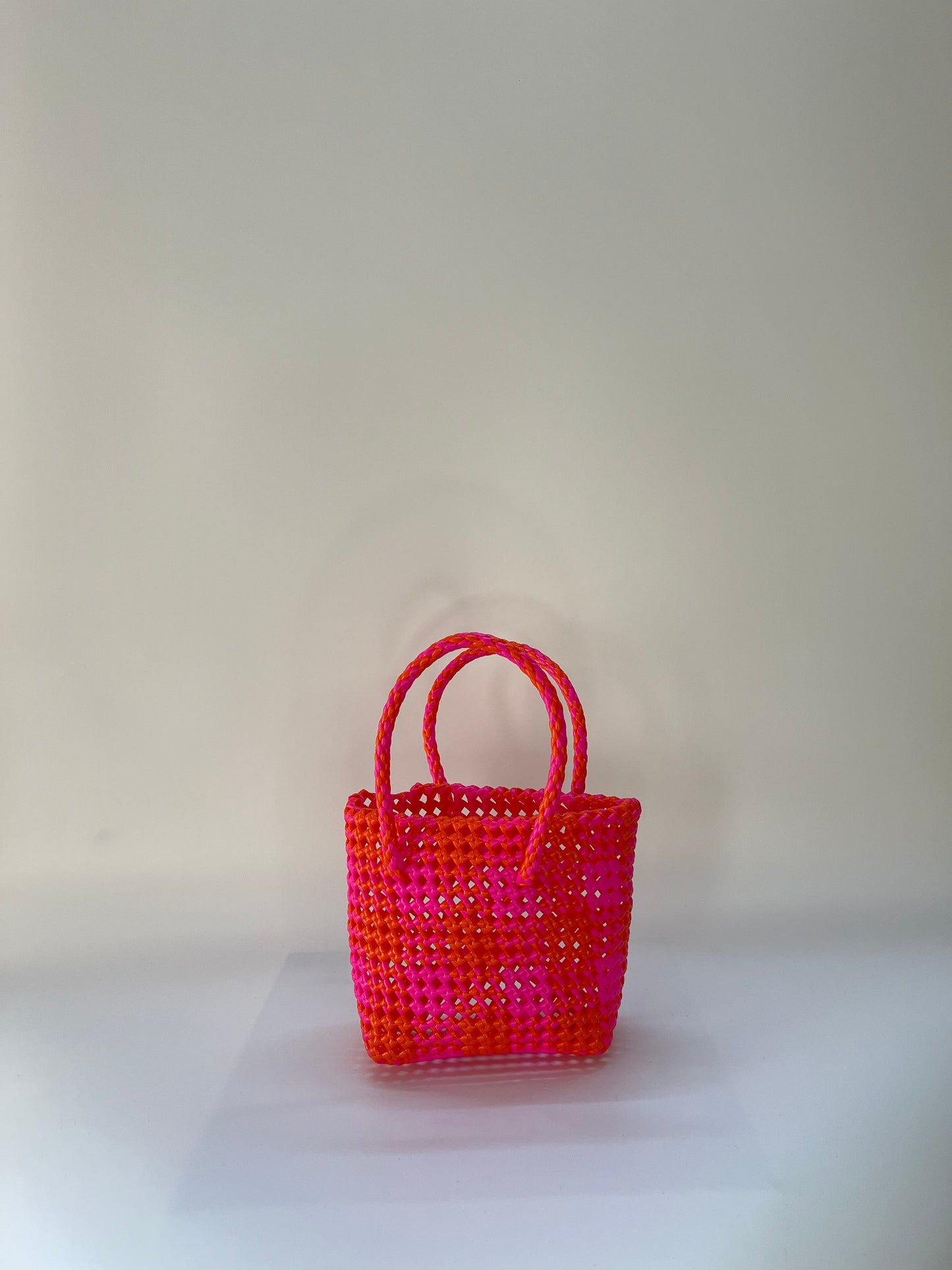 N°12XS - SAC COLORÉ - MINI - rose clair & rouge