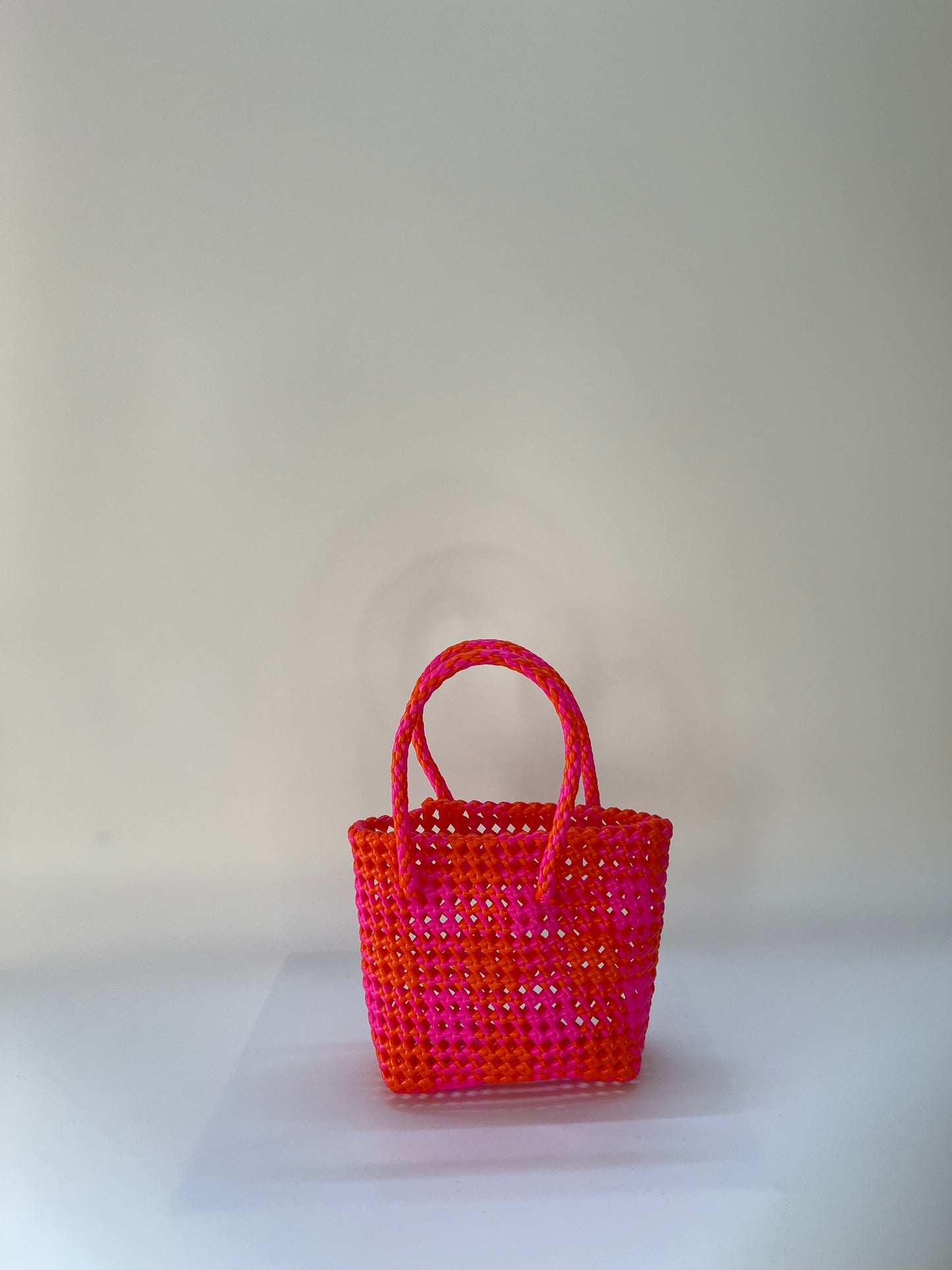 N°12XS - SAC COLORÉ - MINI - rose clair & rouge