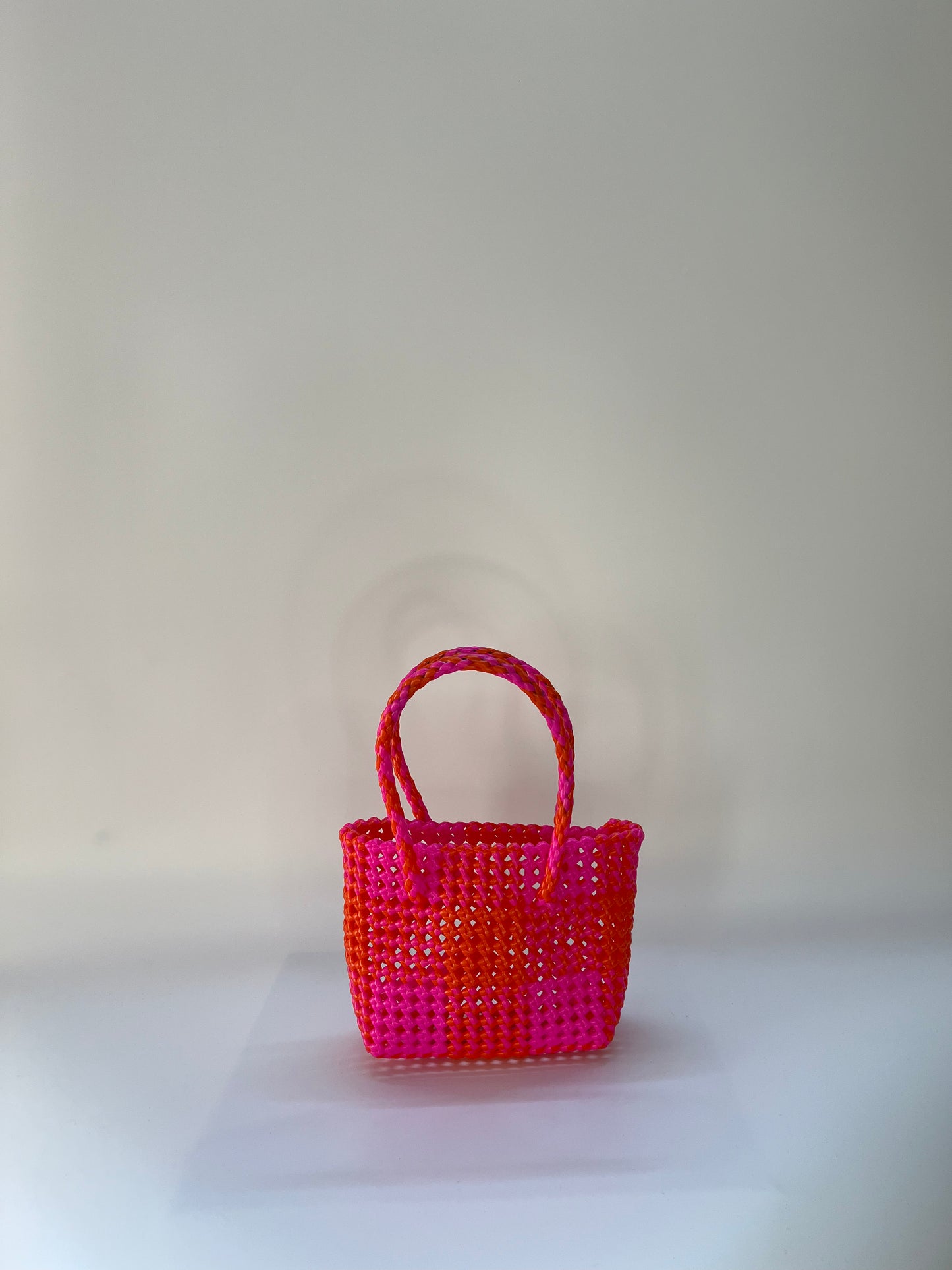 N°12XS bis - SAC COLORÉ - MINI - rose clair & rouge