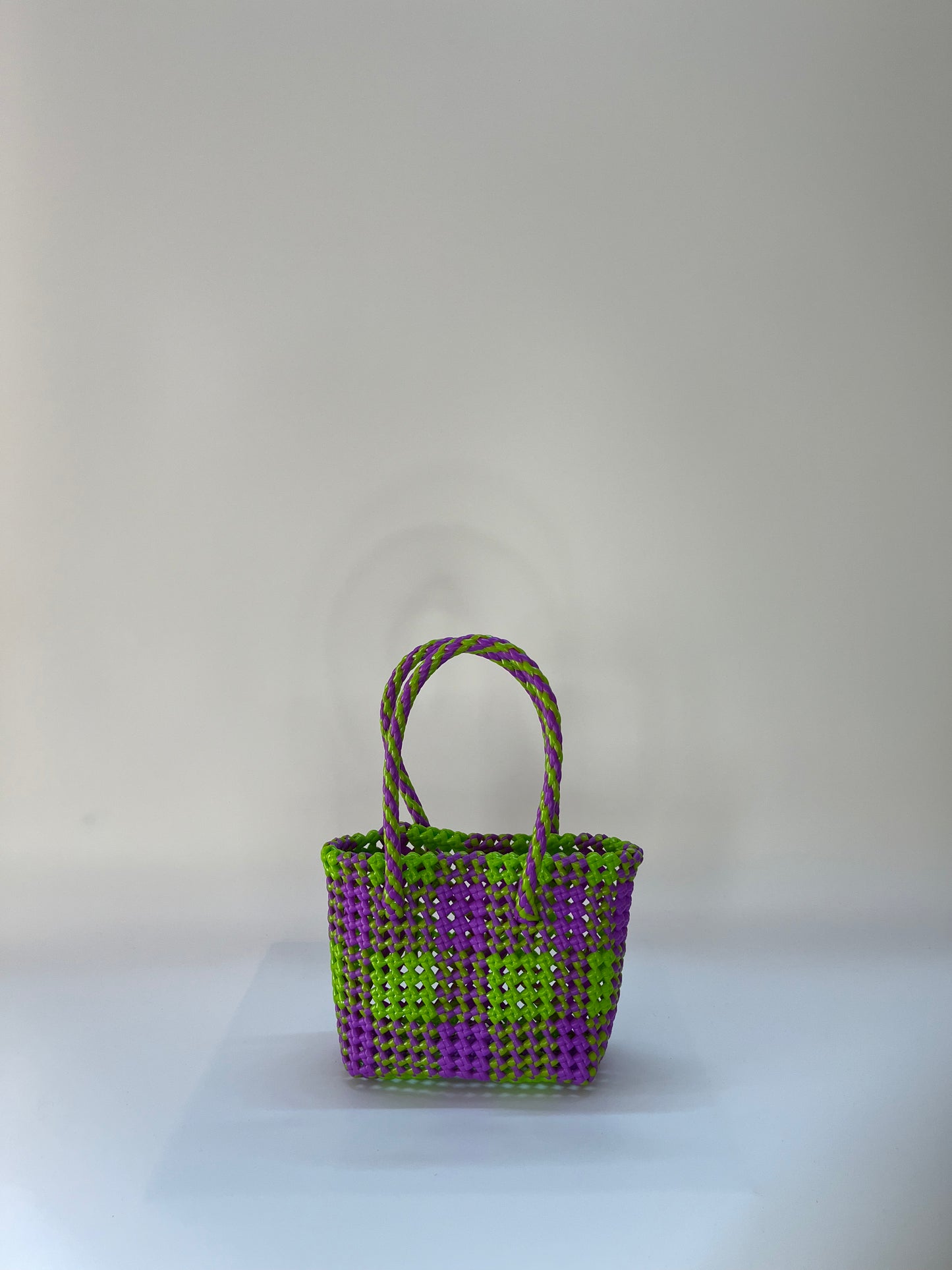 N°6XS - SAC COLORÉ - MINI - vert clair & violet