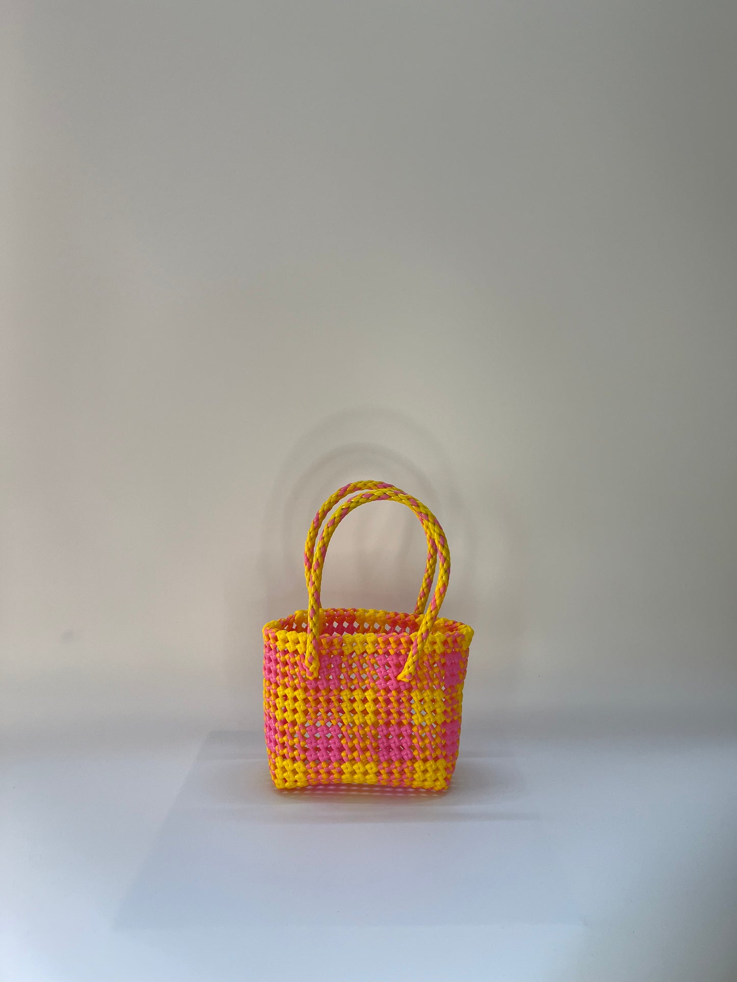 N°24XS - SAC COLORÉ - MINI - rose clair & jaune