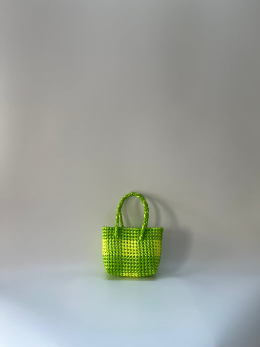 N°126XS - SAC COLORÉ - MINI - vert clair & jaune fluo