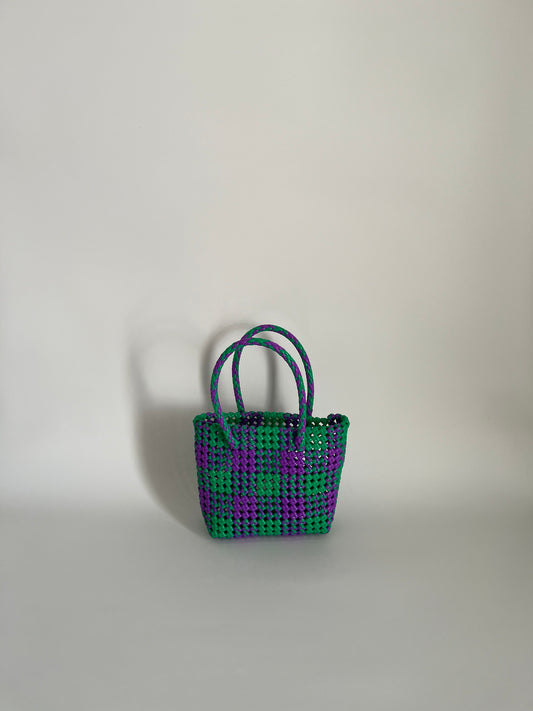 N°1XS - SAC COLORÉ - MINI - vert & violet