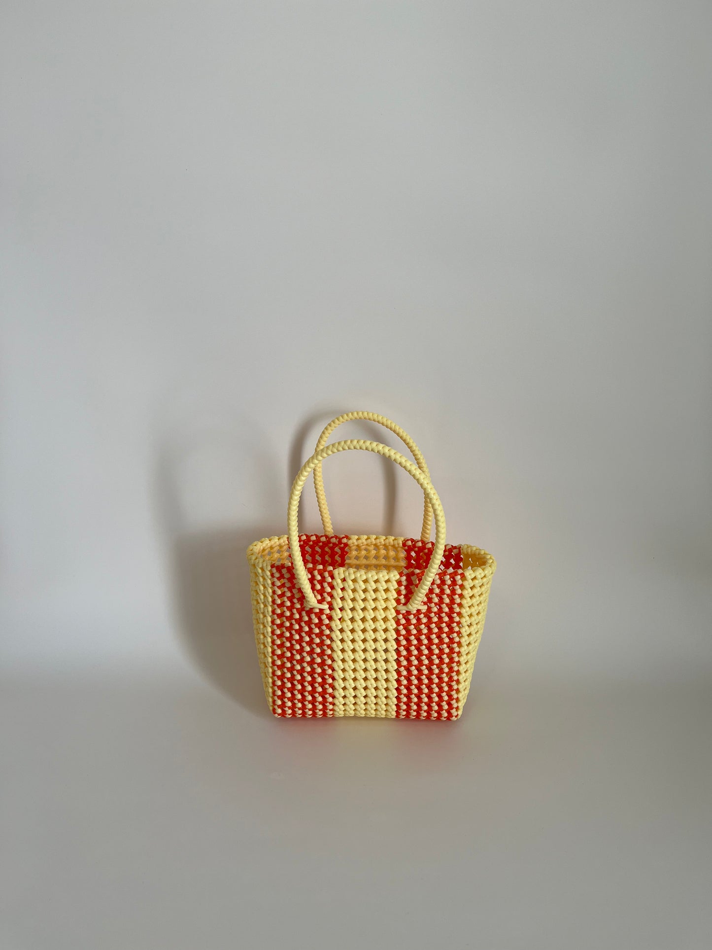 N°37S bis - SAC COLORÉ - PETIT - orange & crème