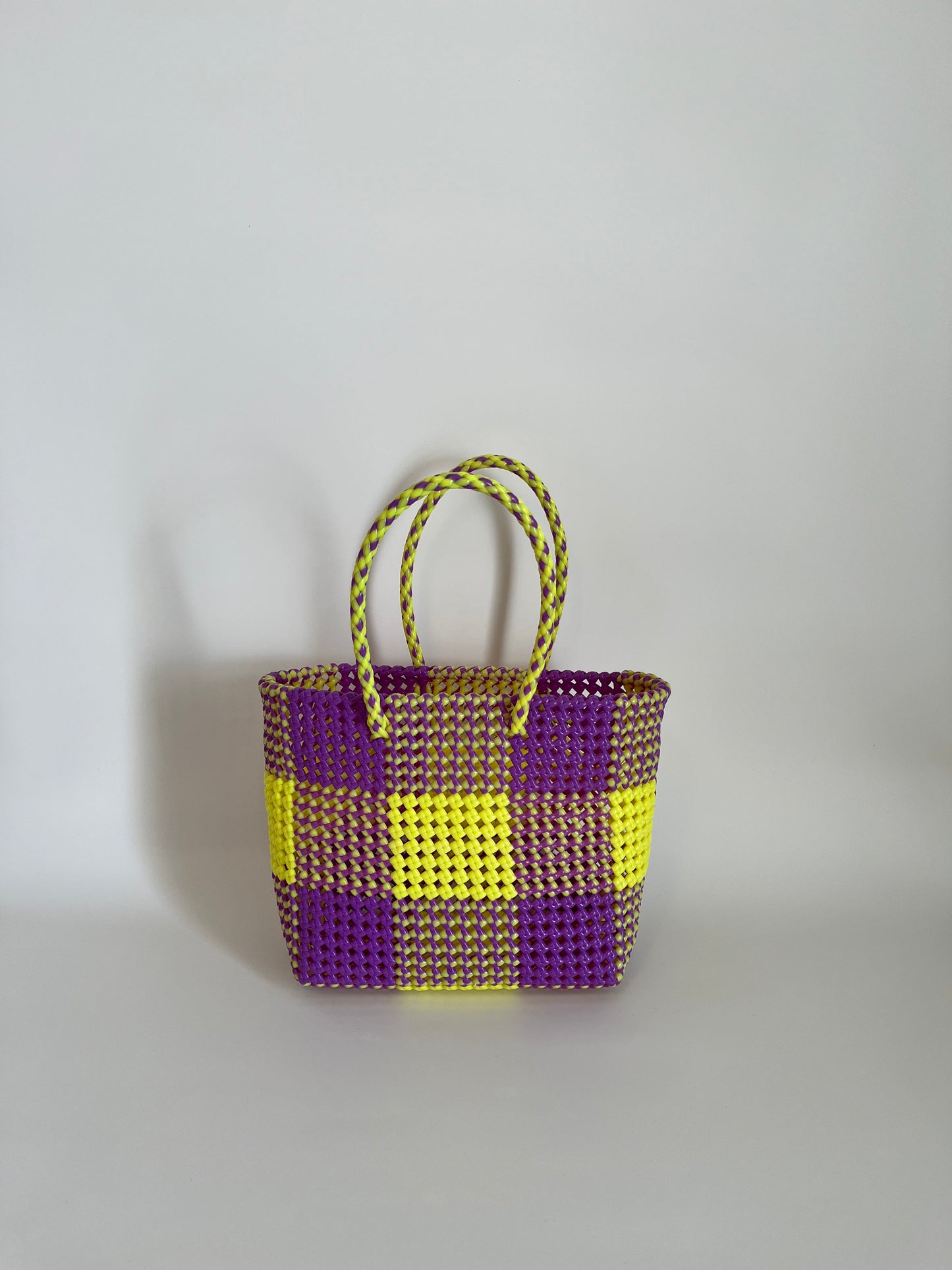 N°7M - SAC COLORÉ - MOYEN - jaune fluo & violet