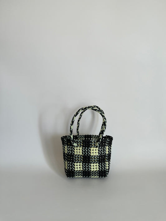 N°34XS - SAC COLORÉ - MINI - noir & écru